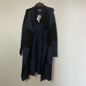 Joseph A. Drape Front Buffalo Check Cardigan S